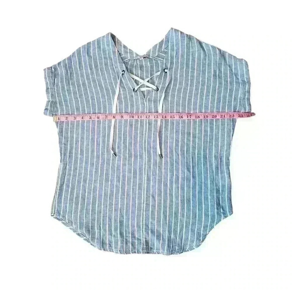 Rails Jeri St. Germain Stripe Linen Top Size Small - Picture 7 of 8